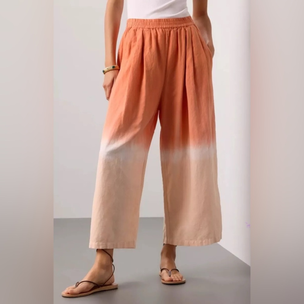 Tome Ombre Peach Wide-Leg Pants karate pants sz xl